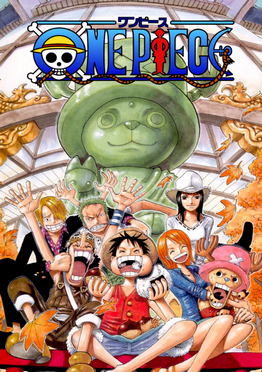 One Piece Manga Poster featuring Monkey D. Luffy and the Straw Hat Pirates